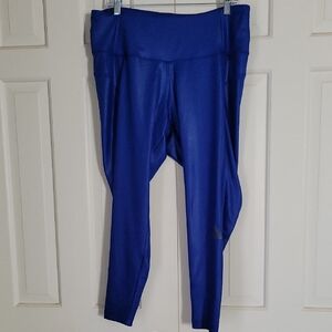 Adidas Womens Primegreen Aeroready Blue Exercise Pants Sz 2x